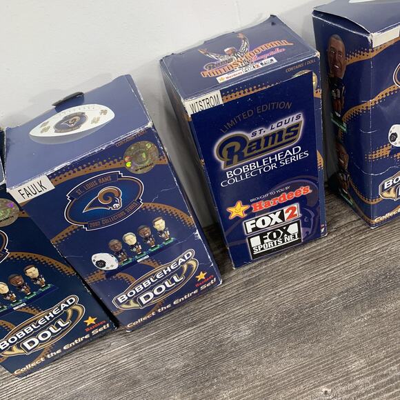 2002 St. Louis Rams Hardee's Bobblehead Lot Of 4 Pace Wistrom Faulk - Picture 9 of 12